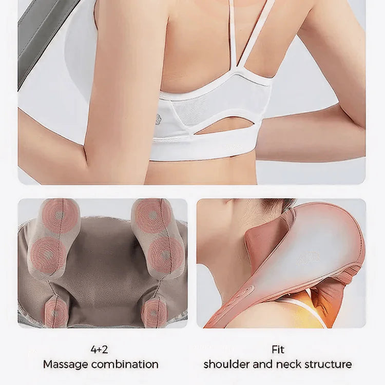 Neck and Back Massager, Electric Pillow to Relieve Pain and Tension From Neck Down